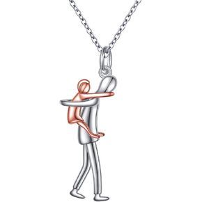FLYOW Sterling Silver Always Remember You are Braver Than You Believe Jewelry Heart Pendant Necklace Inspirational Gifts for Daughter from Mom Dad