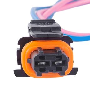 2-Pin Alternator Wire Generator Connector Pigtail Plug wiring harnesses Compatible with Cadillac Chevy GMC Hummer Replacement25877026