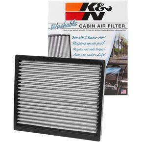 K&N LIFETIME Cabin Air Filter: Premium, Washable, Clean Air for your Cabin: Compatible with Select 2007-2020 Hyundai/Kia (i20 II, I30, Elantra, cee d, K3, Carens, Forte, Rondo), VF2037