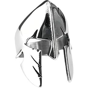 Spartan Warrior Helmet Ring, Vintage Minimalism Stainless Steel Rings, Ancient Greek Knight Mask Jewelry Gift for Men