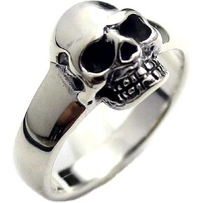 COSUMOSU 925 Sterling Silver Skull Punk Biker Rings for Men and Women