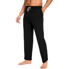 Bamboo Viscose Men's Pajama Bottoms Comfy Drawstring Waist Lounge Pants with Pockets