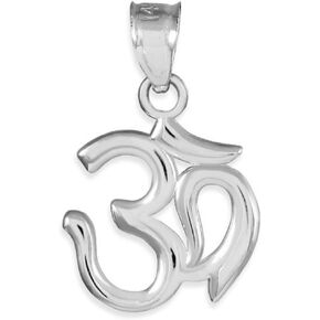 925 Sterling Silver Hindu Meditation Charm Yoga "Om" (Aum) Pendant