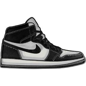 Print'N'Art Hypebeast Sneaker Hanging Wall Decor - 10x6 Inches Sneakerhead AJ Gym Shoes Wooden Wall Art Gifts for Teen Girls Boys Room Decor (Black)