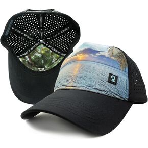 Puddles 2 Oceans Beach Ponytail Hat for Kids, Kids Trucker Hat, Youth Baseball Cap 4-10 Years Old