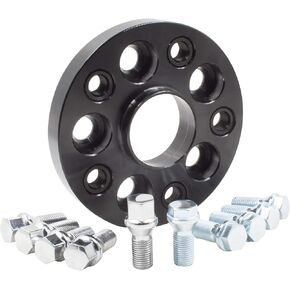 Wheel Accessories Parts 1 Pc 1 Pc Hub Centric Euro Wheel Spacer Adapter 25mm Thick 57.1mm Hub Adapts 5x100 Bolt Pattern to 5x112 Bolt Pattern Includes M14x1.5 Chrome Bolts Fits VW & Audi