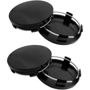 4 PCS Car Wheel Hub Center Cap, 2.36" OD 2.2" ID Snap-in Vehicle Rim Hub Caps Accessories, Wheel Hub Cover, Automotive Wheel Protector for Most Cars (Black)