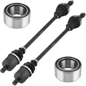 Rear Left or Right CV Axle & Wheel Bearing Kit for Polaris Ranger RZR XP 900/4 900 2011 2012 2013 2014, 2 CV Axles and 2 Wheel Bearings