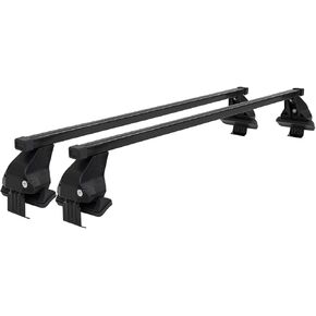OMAC Smooth Roof Racks Cross Bars Carrier for Chevrolet Spark 2016-2022 Black 2 Pcs Anti-Theft for Travel Kayak Canoe Surf Ski Snowboard Camping
