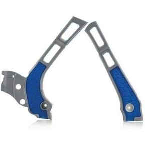 Acerbis X-Grip Frame Guard (SILVER/BLUE) For 05-22 YAMAHA YZ250