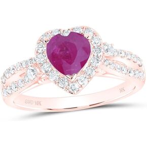 Jewels By Lux 10K Yellow Or White Gold Womens Heart Diamond Fashion Ring, Womens Size: 5-10