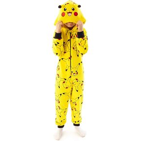 Pokemon Onesie Boys Pikachu Yellow 3D Ears Kids All In One