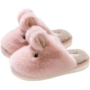 Bunny Slippers Cute Women Men Cozy Plush Couples Slipper Fuzzy Fall Winter Warm Home Footwear Animal Rabbit Memory Foam Indoor Non Slip Shoes