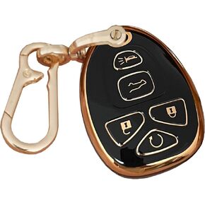 TPU for Chevrolet Key Fob Cover with Keychain Fit for Chevy Suburban Tahoe Traverse Buick Enclave Cadillac Escalade GMC Acadia Yukon Remote Smart Key Shell (Pink) in Kuwait