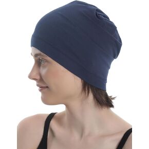 Unisex Bamboo Beanie Sleep Cap for Sensitive Skin, Hair Loss, Alopecia, Chemo, Indoors and Outdoors