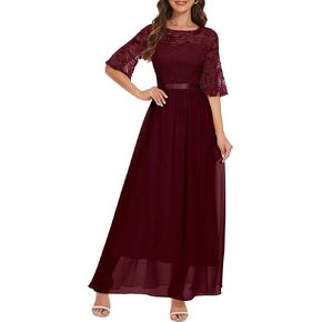 Wedtrend Women's Formal Dress 2024 Wedding Guest Dress Bell Sleeve Bridesmaid Dress Maxi Evening Dress