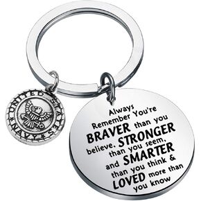 FUSTMW Navy Keychain Navy Military Jewelry Deployment Gifts (Navy Keychain)