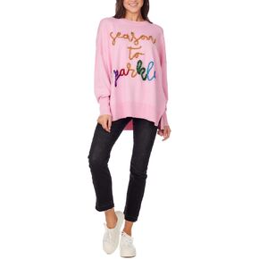 Mud Pie Women Sparkle Sweater