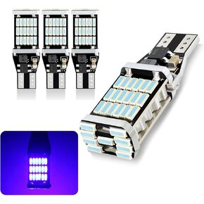 4 PCS 921 Led Bulb Reverse Light, 6000K CANBUS 912 T15 W16W 4014 45SMD Reverse Light Bulb, 360 Degree Lighting 1080 Lumens Brake Light Bulb, Replacement Led Lights for Car (Red)