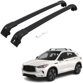 Roof Rack Cross Bars fit for Infiniti QX50 2019 2020 2021 2022 Black Aluminum Cross Bar Replacement for Rooftop Cargo Carrier Bag Luggage Kayak Canoe Bike Snowboard Skiboard