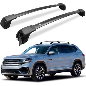 165 lbs Upgraded Crossbars Fit for VW Volkswagen Atlas 2018-2025 Aluminum Roof Rack Cross Bars Cargo Carrier for Kayak Bike Canoe Ski Snowboard Accessories
