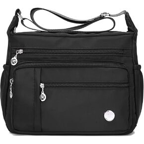 Women Shoulder Handbag Nylon Crossbody Bags Multipockets Purses Handbags Waterproof Messenger Bag