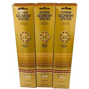 Gonesh Incense Sticks Extra Rich Collection: Cedarwood 12 Pack (20 Sticks/Pack)