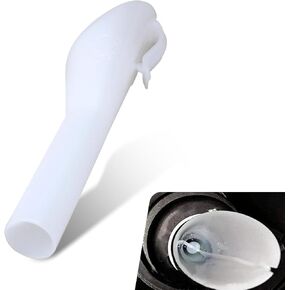 2 PCS Ford Fuel Filler Funnel, 6.9" x 0.8" x 1.7" Plastic Waterproof Oil Resistant Fuel Tank Funnel Tube, Replacement 8U5A-17B068-EB 1782177 1833948 2050651, Compatible with Ford (White)