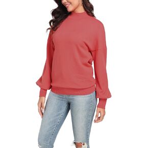 POSESHE Women's Oversized Sweaters Outfits Crewneck Ribbed Knit Dressy Casual Knit Pullover Tops in Saudi Arabia