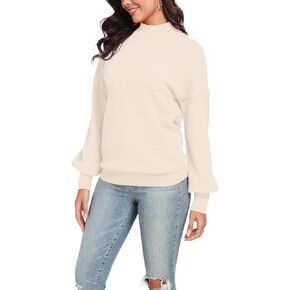 POSESHE Women's Oversized Sweaters Outfits Crewneck Ribbed Knit Dressy Casual Knit Pullover Tops in Kuwait