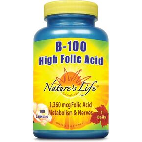 Nature's Life B-100 High Folic Acid | 100 ct
