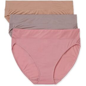 Warner's Women's Blissful Benefits Dig-Free Comfort Waistband Microfiber Hi-Cut 3-Pack 5138w