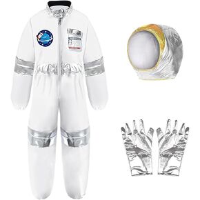 Kids Astronaut Costume for Boys Girls Halloween Space Jumpsuit