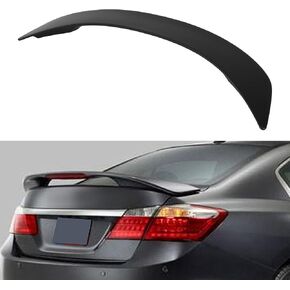 cciyu OE Style Rear Trunk Lip Spoiler Wing Fits for 2008-2012 for Honda Accord Racing Trunk Spoiler With 3rd Brake Light(ABS Matte Black)