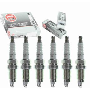 6 pc NGK V-Power Spark Plugs compatible with Jeep Grand Cherokee 4.0L L6 1993-1998
