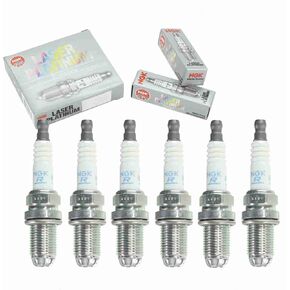 6 pc NGK Laser Platinum Spark Plugs compatible with BMW X5 3.0L L6 2001-2006