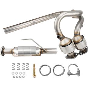Catalytic Converter, Fit for Jeep Wrangler 2004-2006 2.4L 4.0L Stainless Steel Converter Replacement, 2 PCS Catalytic Converter