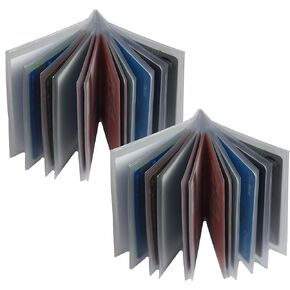 Set of 2 Heavy Duty Vinyl 12Pages Insert for Bifold-Trifold Wallet MADE IN USA