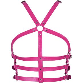 Men's Leather Body Harness Punk Chest Belt Adjustable Gothic Carnival Halloween Party Dance Costume Accessories