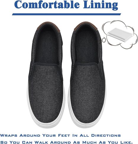 Men's Slip On Loafers Classic Canvas Shoes Casual Comfortable Flat Leisure Vintage Breathable Lightweight Dress Walking Sneakers in Saudi Arabia
