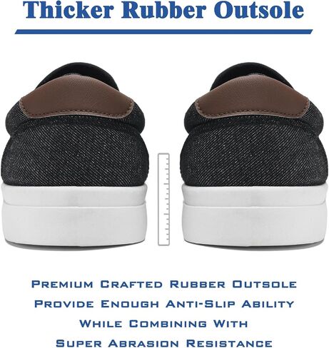 Men's Slip On Loafers Classic Canvas Shoes Casual Comfortable Flat Leisure Vintage Breathable Lightweight Dress Walking Sneakers in Saudi Arabia