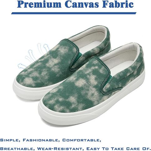 Men's Slip On Loafers Classic Canvas Shoes Casual Comfortable Flat Leisure Vintage Breathable Lightweight Dress Walking Sneakers in Saudi Arabia