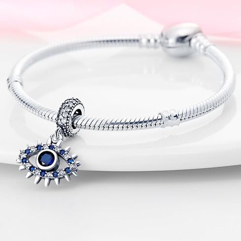 925 Sterling Silver Charms Beads for Women Heart Dangle Pendant Family Mom Sisters Best Friend Travel Airplane Passport Ocean Charm Beads Fit for Bracelets and Necklace in Kuwait