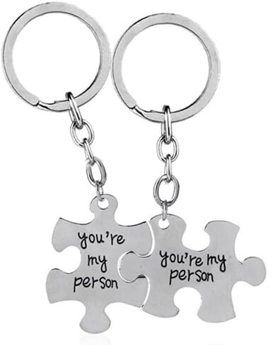 My Person Puzzle Piece Heart Keychain His Crazy Love Her Weirdo Valentines Day Him Boyfriend in Kuwait
