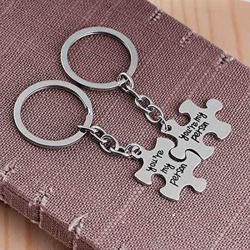 My Person Puzzle Piece Heart Keychain His Crazy Love Her Weirdo Valentines Day Him Boyfriend in Kuwait