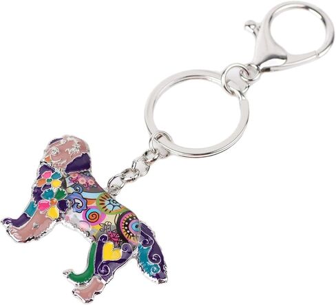 WEVENI Enamel Alloy Newfoundland Dog Keychain Accessories For Women Girls Bag Car Wallet in Kuwait