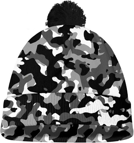 Winter Hats for Boys Beanie with Pom for Kids Ages 4-12 Warm Knit Hat in Kuwait