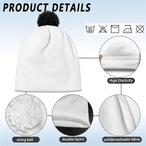 Winter Hats for Boys Beanie with Pom for Kids Ages 4-12 Warm Knit Hat in Kuwait