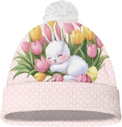 Winter Hats for Boys Beanie with Pom for Kids Ages 4-12 Warm Knit Hat in Kuwait