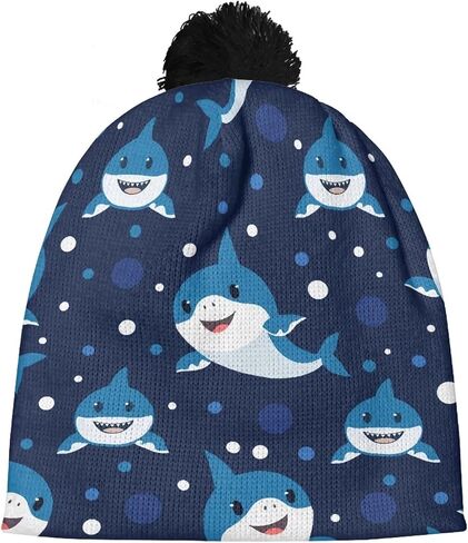 Winter Hats for Boys Beanie with Pom for Kids Ages 4-12 Warm Knit Hat in Kuwait